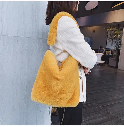 Plush women bag handbag