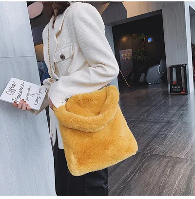 Plush women bag handbag