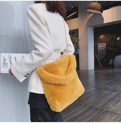 Plush women bag handbag