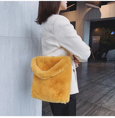 Plush women bag handbag