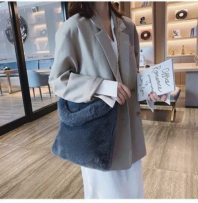 Plush women bag handbag