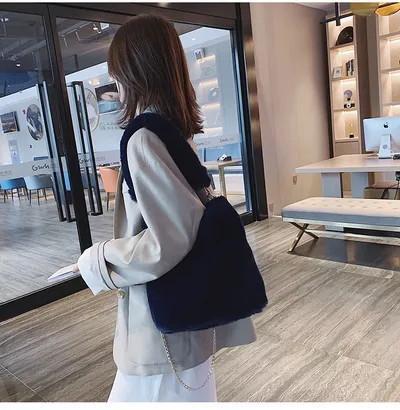 Plush women bag handbag