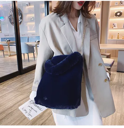 Plush women bag handbag