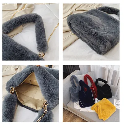 Plush women bag handbag