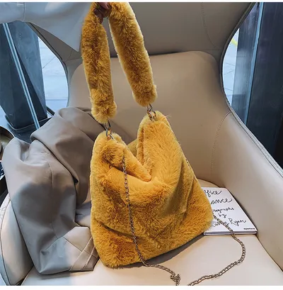 Plush women bag handbag