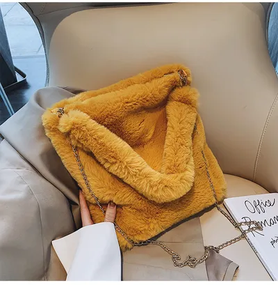 Plush women bag handbag
