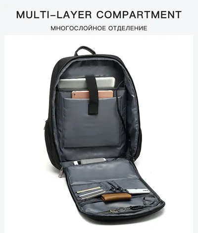 USB Business Luggage Computer Shoulder Men's Backpack