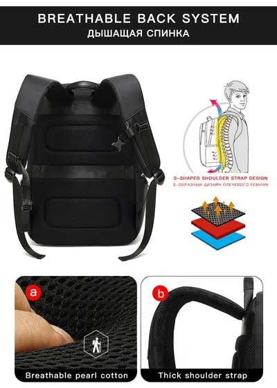 USB Business Luggage Computer Shoulder Men's Backpack