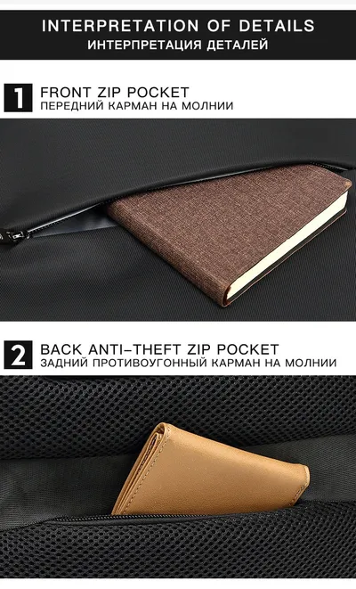 USB Business Luggage Computer Shoulder Men's Backpack