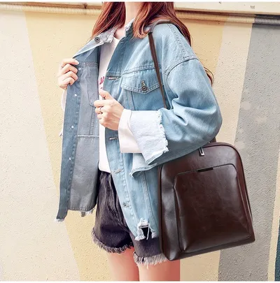 Wild PU leather backpack