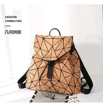 KAOGE Original Natural Cork Backpack Women Fashion Wooden Vegan Bag Female Backpacks Travel Bagpack Girl School Bag