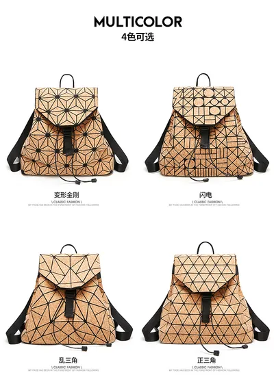 KAOGE Original Natural Cork Backpack Women Fashion Wooden Vegan Bag Female Backpacks Travel Bagpack Girl School Bag