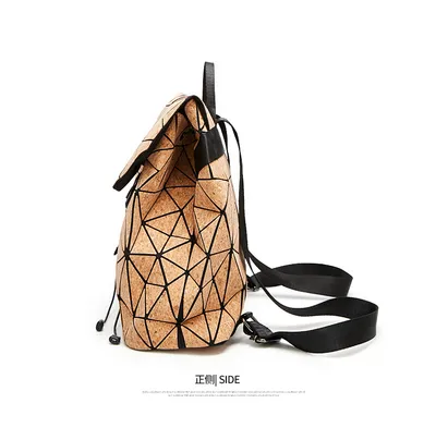 KAOGE Original Natural Cork Backpack Women Fashion Wooden Vegan Bag Female Backpacks Travel Bagpack Girl School Bag