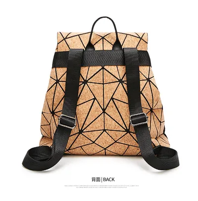KAOGE Original Natural Cork Backpack Women Fashion Wooden Vegan Bag Female Backpacks Travel Bagpack Girl School Bag