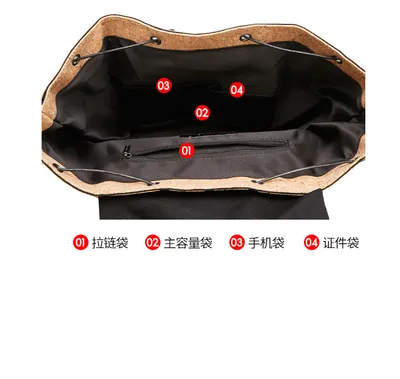KAOGE Original Natural Cork Backpack Women Fashion Wooden Vegan Bag Female Backpacks Travel Bagpack Girl School Bag