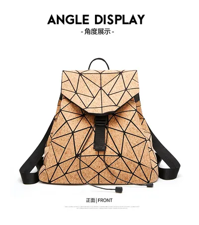 KAOGE Original Natural Cork Backpack Women Fashion Wooden Vegan Bag Female Backpacks Travel Bagpack Girl School Bag