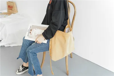 Corduroy canvas bag