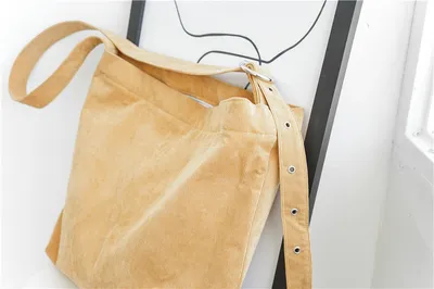 Corduroy canvas bag