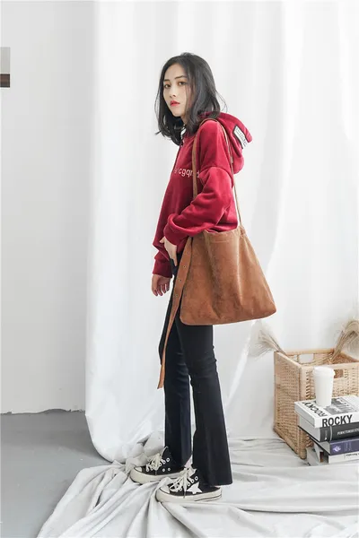 Corduroy canvas bag