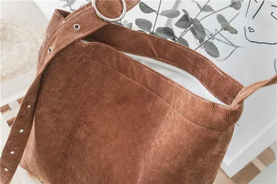 Corduroy canvas bag
