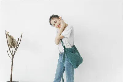 Corduroy canvas bag
