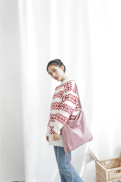 Corduroy canvas bag