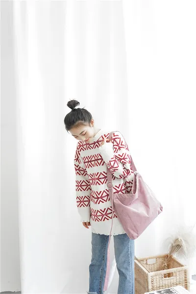 Corduroy canvas bag