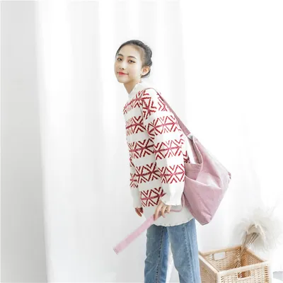 Corduroy canvas bag