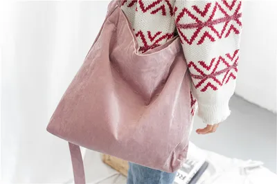 Corduroy canvas bag