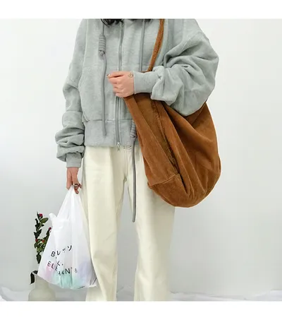 Vintage corduroy shoulder bag