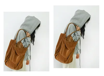 Vintage corduroy shoulder bag