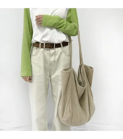 Vintage corduroy shoulder bag