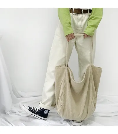 Vintage corduroy shoulder bag