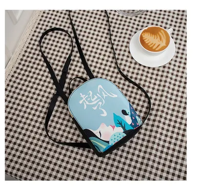new Korean version of the print three-use shoulder bag wind up shoulder bag handbag Messenger bag