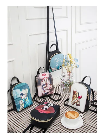 new Korean version of the print three-use shoulder bag wind up shoulder bag handbag Messenger bag