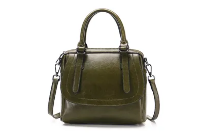New style oil wax leather portable shoulder bag