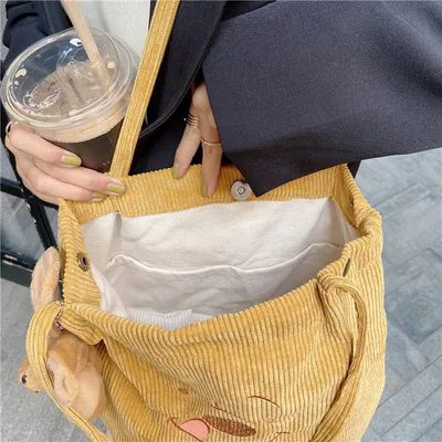 حقيبة كوردروي أرنب تمثال