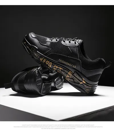 Korean fashion mesh panel shoes