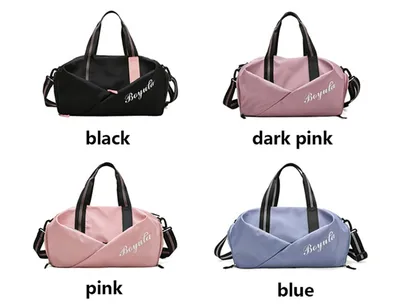 Sports gym bag women's wet and dry shoes