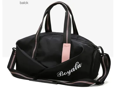 Sports gym bag women's wet and dry shoes