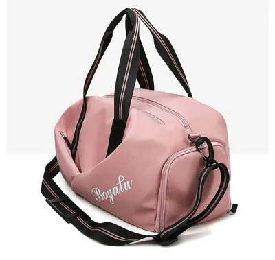 Sports gym bag women's wet and dry shoes