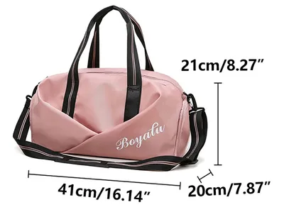 Sports gym bag women's wet and dry shoes