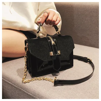 Korean Style Leopard Print Shoulder Bag Crossbody Bags For Women With Zipper Decoration Ladies Chain Handbags