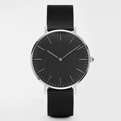 Steel strap watch double needle rose gold ultra-thin quartz men's watch