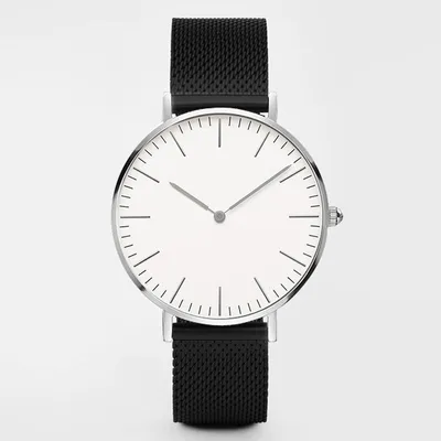 Steel strap watch double needle rose gold ultra-thin quartz men's watch
