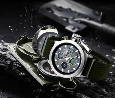 Outdoor watch sports led waterproof clock