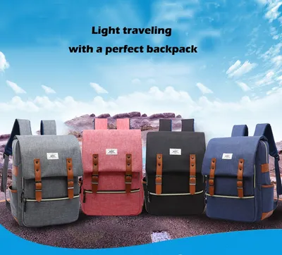 Vintage men women canvas backpacks school bags for teenage girls laptop backpack with USB charging fashion travel