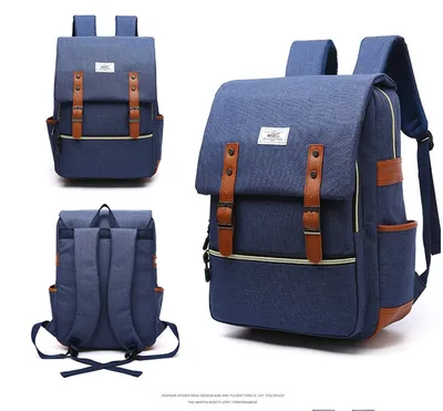Vintage men women canvas backpacks school bags for teenage girls laptop backpack with USB charging fashion travel