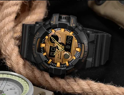 Waterproof men's electronic watch