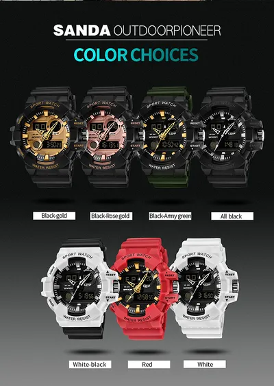 Waterproof men's electronic watch